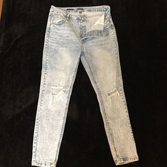 80s Vibes High waisted Button Fly Stretch Denim - Picture 8 of 8